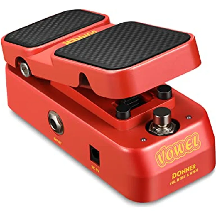 Donner Wah Volume Pedal, 2 in 1 Mini-Vintage-Effektpedal mit aktivem Wah-Wah-Lautstärkeregler, leicht und tragbar