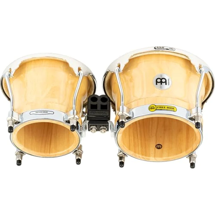 Meinl FWB400NT Bongoset Free Ride, Holz-Bongos in Natural, 7" & 8 1/2", mit Meinl Free Ride Suspension System und True Skin Kuhfellen – Bild 4