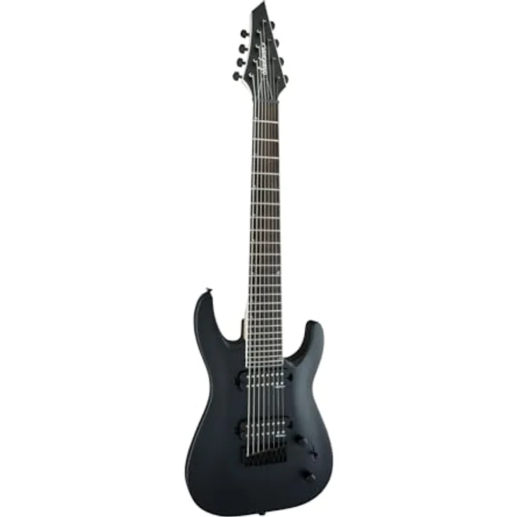 Jackson JS32-8 Dinky DKA, 8-saitige E-Gitarre mit Pappel Korpus, satin schwarzem Finish, 2x Humbuckern und Amaranth Griffbrett – Bild 4