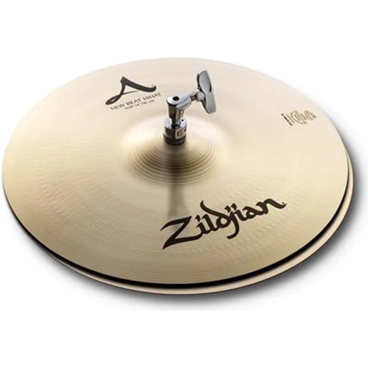 Zildjian 14" A-Series New Beat Hi-Hat, Schlagzeugbecken mit traditionellem Finish und solidem Grundsound