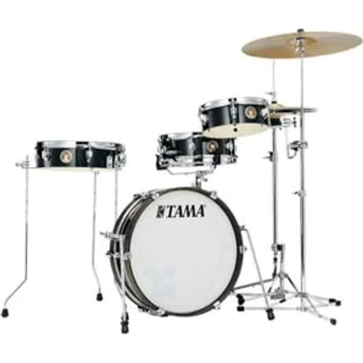 Tama Club Jam Pancake 4pcs Set, Schlagzeug Set in Hairline Black mit 18"x04" Bass Drum, 10"x3,5" Tom, 13"x3,5" Standtom und 12"x04" Snare – Bild 1