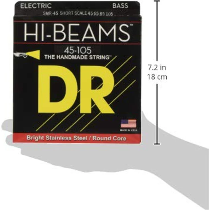 DR Strings Hi-Beam Round Core Bass Medium Short Scale, Gitarrensaiten aus den USA, 1 Packung – Bild 3