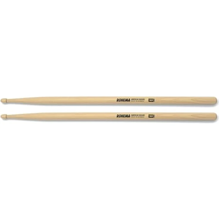 Rohema 5AX Hickory Drumsticks, lackiert, Länge 415 mm, Durchmesser 14,3 mm, Made in Germany – Bild 1