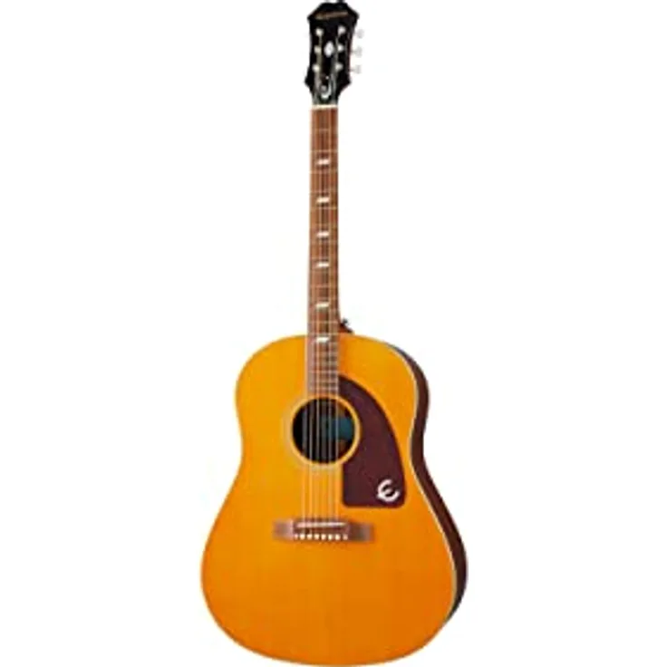 Epiphone Masterbilt Texan Antique NT, Westerngitarre mit massiver Sitka-Fichtendecke, Mahagoniboden und -zargen, Fishman Sonitone Tonabnehmer, Antique Natural Aged Hochglanz
