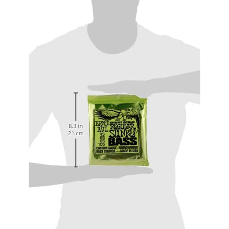 Ernie Ball 2852 Regular Slinky Short, 4-Saiter E-Bass Saiten Set für Shortscale, Nickel Wound, Stärke: .045 - .065 - .085 - .105 – Bild 3
