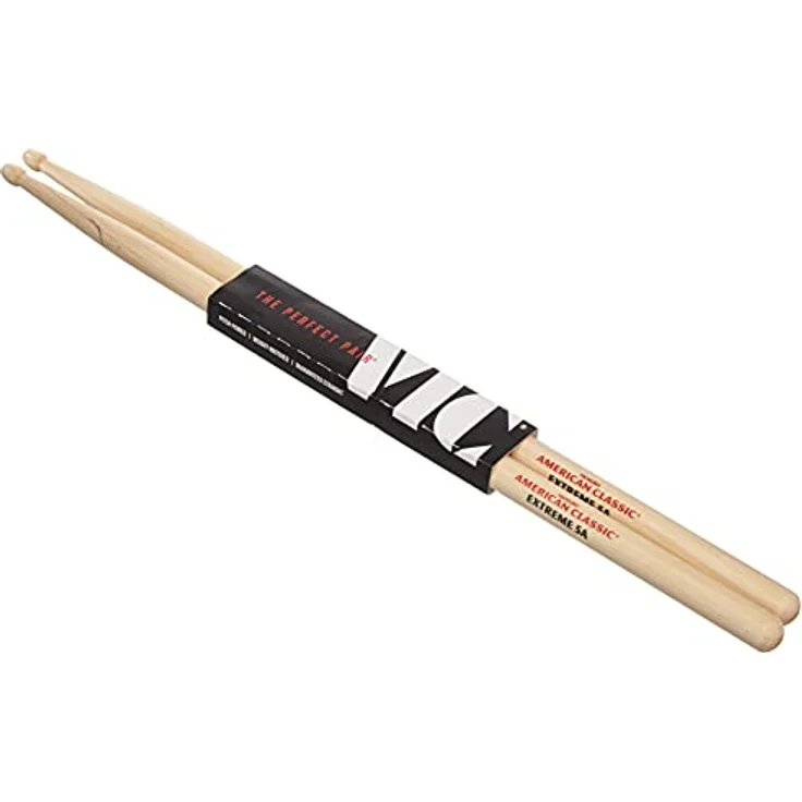 Vic Firth VFX5A Extreme 5A Drumsticks, Wood Tip, längere Reichweite und Lautstärke, 419 mm Länge, 14,4 mm Durchmesser – Bild 1