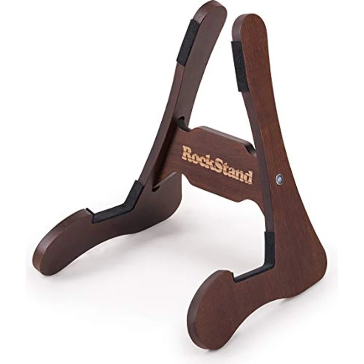 Rockstand Wood A-Frame Stand, Gitarrenständer aus massivem Eschenholz mit Brown Oak Finish, geeignet für elektrische Gitarren und Bässe – Bild 2