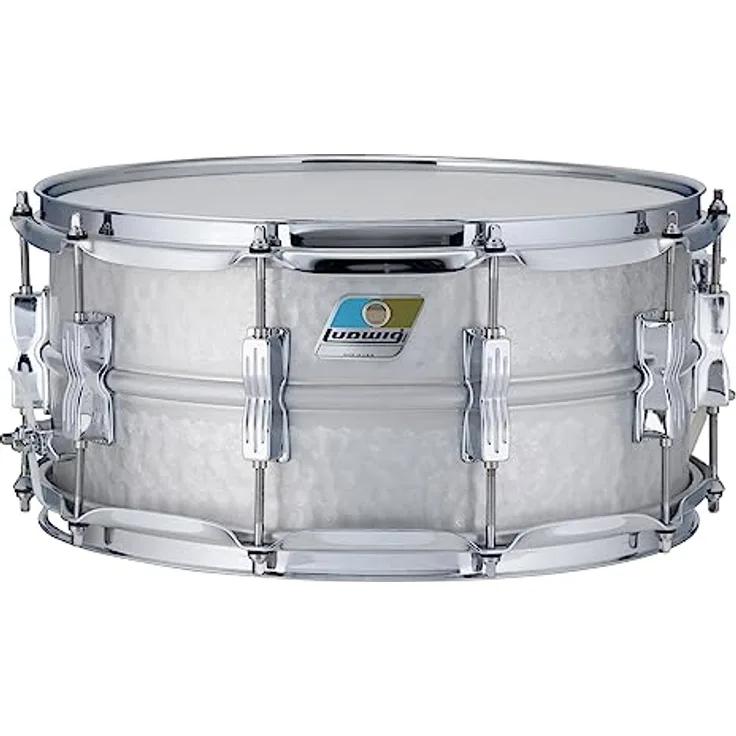 Ludwig LM405K 14"x6,5" Acrolite Snare mit gehämmertem Aluminiumkessel, matt, chromfinish und Supra Sonic Snare Abhebungssystem