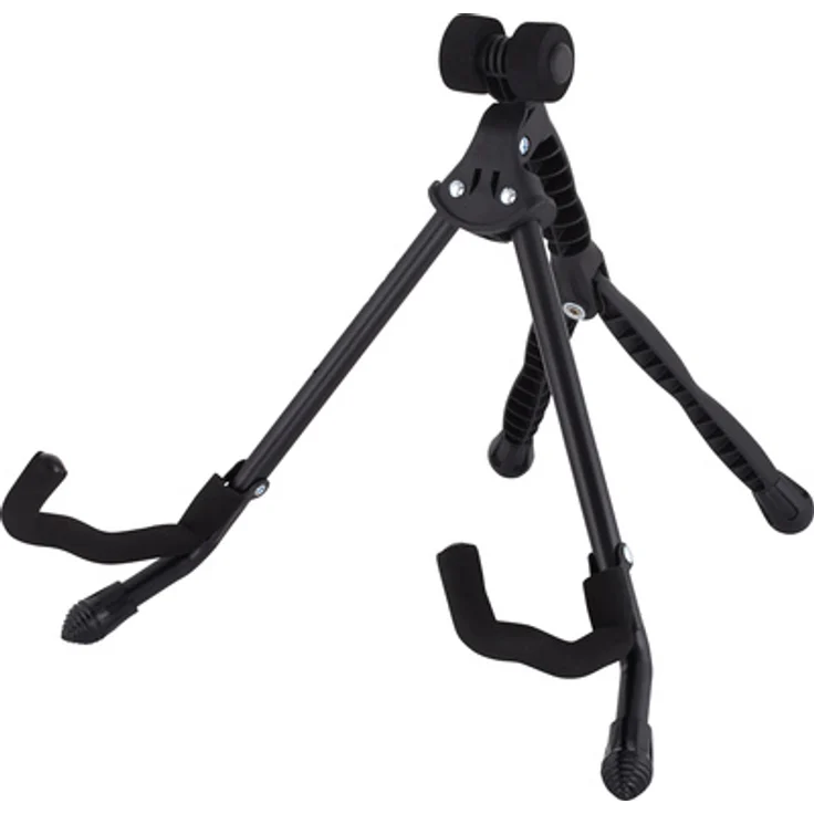 Millenium GS-2009 B, klappbarer Gitarrenständer in Schwarz, nicht geeignet für Gitarren mit Nitrolack