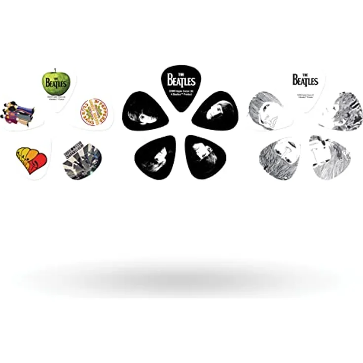 Daddario Beatles Stripes Pick Box, 15 hochwertige Plektren mit verschiedenen Motiven – Bild 2