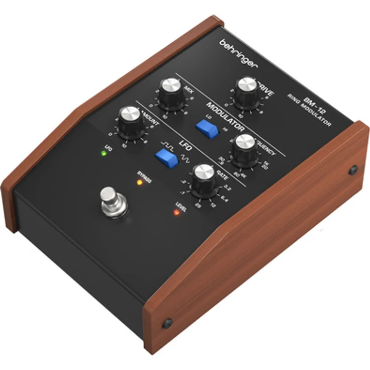 Behringer BM-12 Ring Modulator, Vintage Analog Effektpedal für E-Gitarre, Bass & Synthesizer mit LFO-Modulation und präziser Frequenzsteuerung