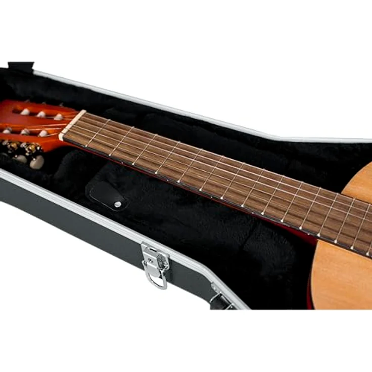 Gator GC-Classic Guitar ABS Case, Gitarrenkoffer für klassische Gitarren mit Alu-Schließprofil, EPS-Schaumpolster und Zubehörfach, schwarz – Bild 12