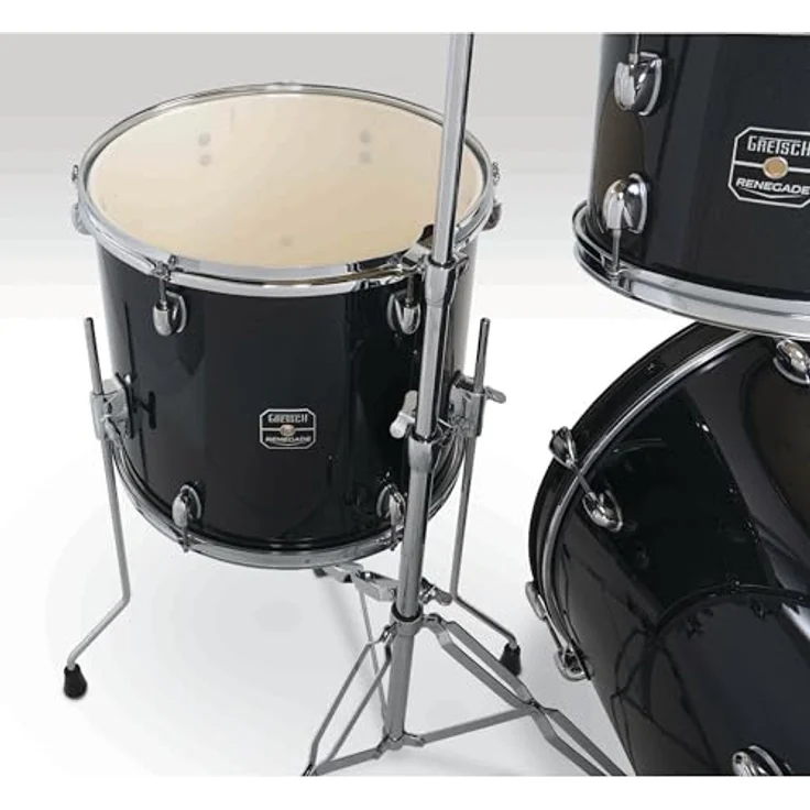 Gretsch Drums Renegade 22" Black Mist, Schlagzeug-Set mit Pappelholz-Kessel und Chrom-Hardware, inkl. 22"x16" Bass Drum, 14"x5" Snare, 16"x14" Floor Tom und 10"x7" & 12"x8" Toms, mit kompletem Zubehör – Bild 7