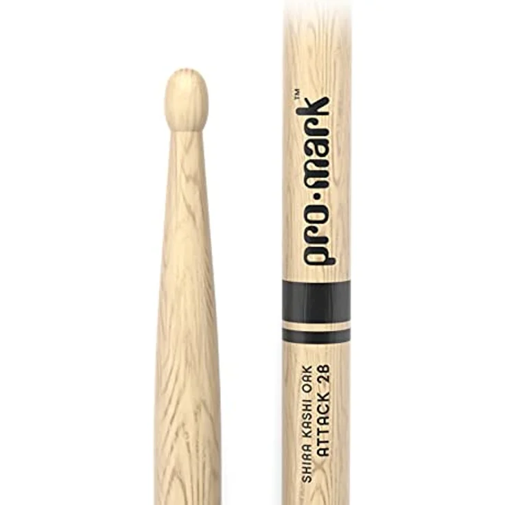 Pro Mark PW2BW 2B Classic Attack, Drumsticks aus japanischem Eichenholz, ovaler Holzkopf, 40,64 cm lang, 1,60 cm Durchmesser – Bild 2