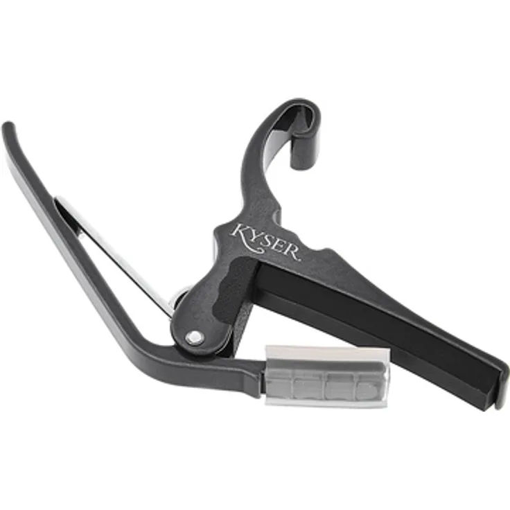 Kyser Quick-Change Capo Acoustic BC, Kapodaster aus Aluminium mit optimaler Federspannung, schwarzchrom