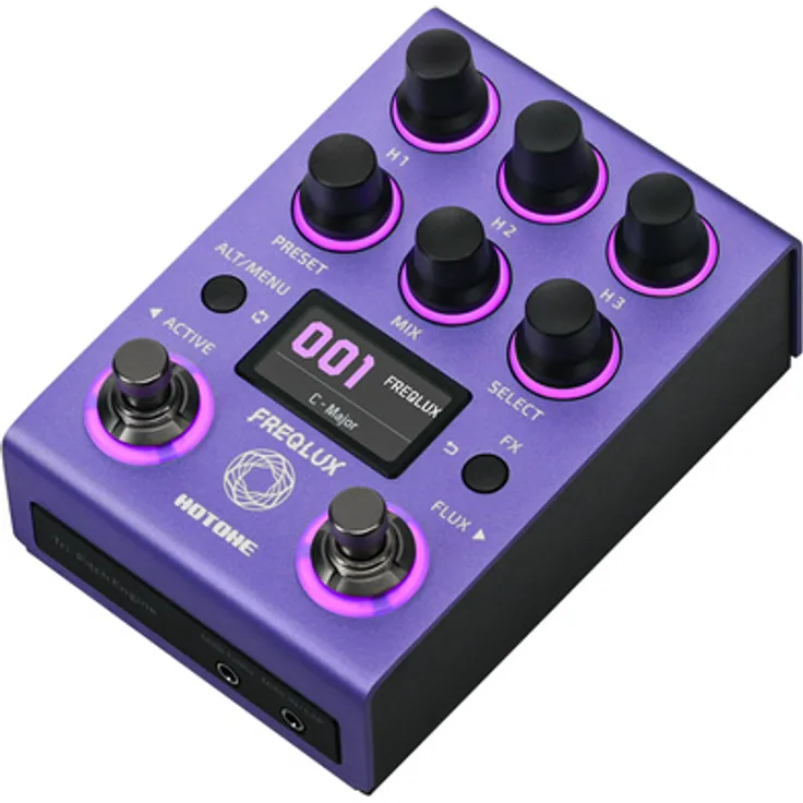 Hotone NP-200 Freqlux TriPitch Engine, Effektpedal für E-Gitarre mit Triple Pitch Shifter, 100 Presets und MIDI Support