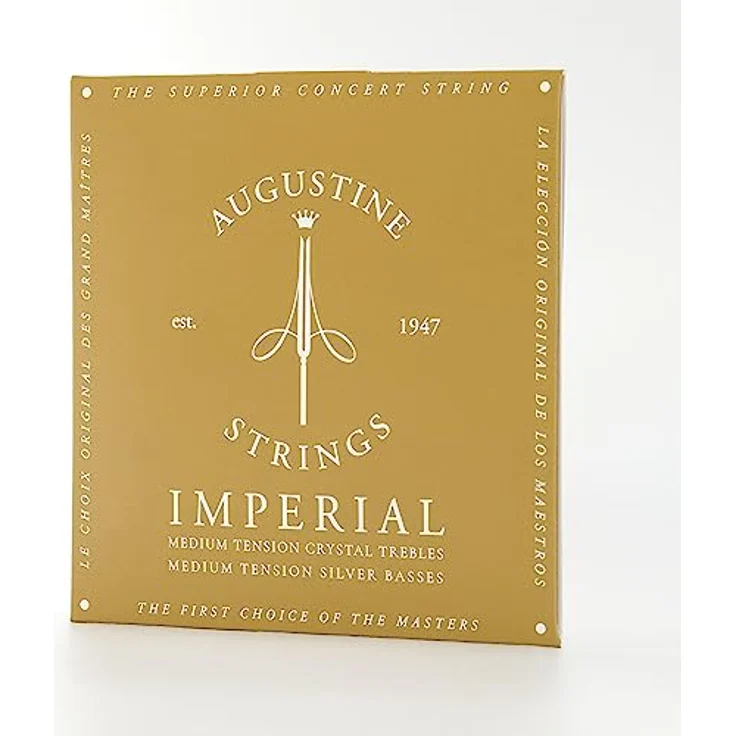 Augustine 3er Pack Imperial Red, Gitarrensaiten für Klassikgitarre, medium Tension, präzisionsrunde Diskantsaiten und Classic Red Basissaiten – Bild 4