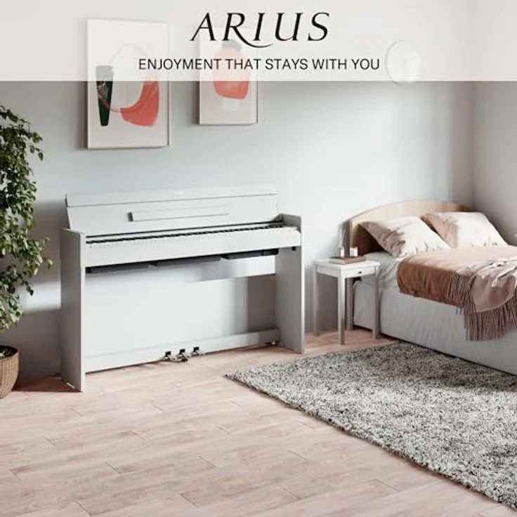 Yamaha YDP-S35 WH Arius, Digital Piano mit 88 gewichteten Tasten, 10 Sounds inkl. CFX, 192-stimmig polyphon, weiß – Bild 3