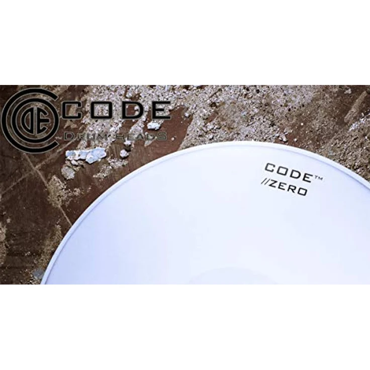 Code 14" Zero Coated Snarefell, einlagig mit Black Reverse Donut Dot, weiß aufgeraut, Aluminium Hoops mit Stahlkern – Bild 2