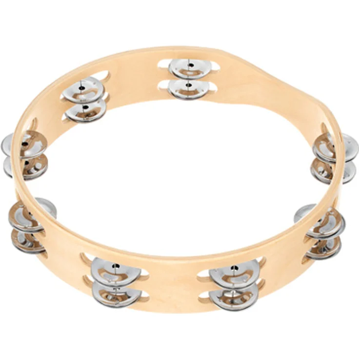 Millenium 10" Tambourine, Holzrahmen mit 16 Schellenpaaren, geeignet für Kinder ab 3 Jahren