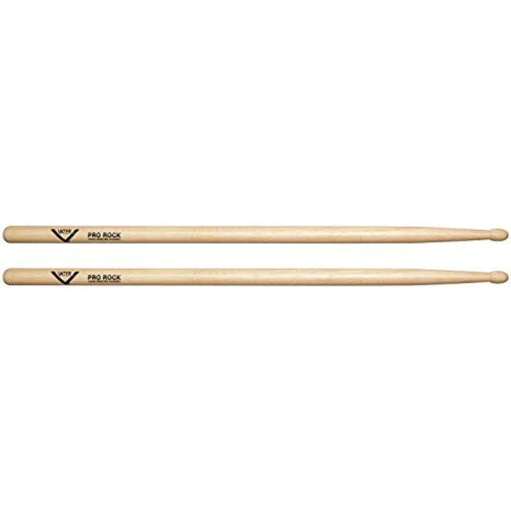 Vater Pro Rock Hickory Drumsticks, etwas dünner mit ovalem Kopf aus Hickory Holz