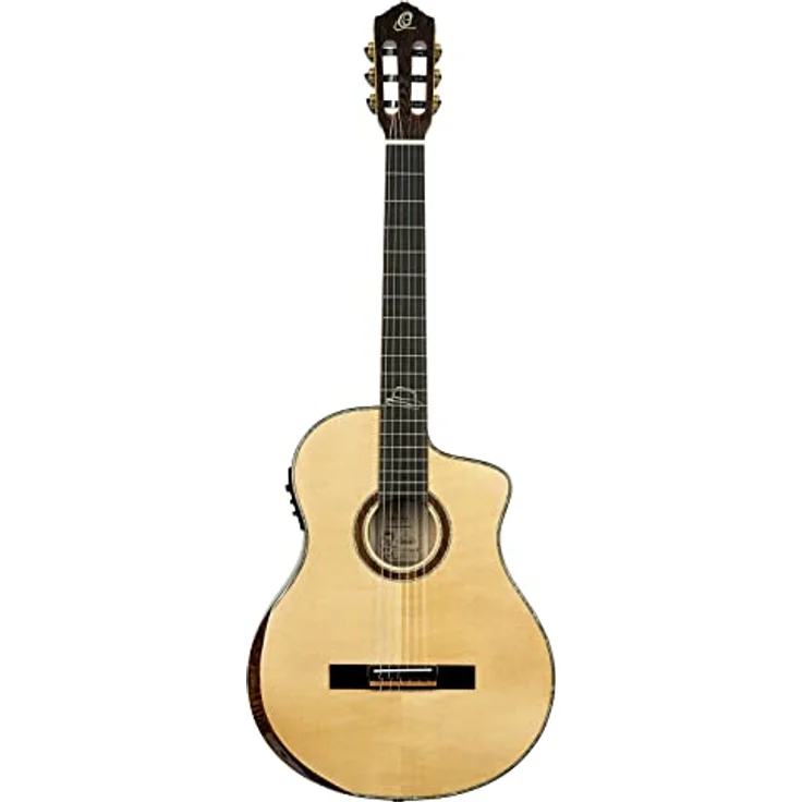 Ortega BYWSM, Konzertgitarre mit Tonabnehmer und Cutaway, Natur hochglanz, Billy Watman Signature, 4/4 Größe, Massiv Alaska-Sitka-Fichte – Bild 3