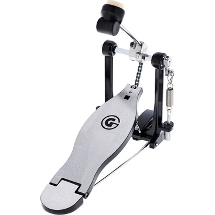 Gibraltar 4711SC Bass Drum Single Pedal, leichte Fußmaschine mit einstellbarer Federspannung und Dual-Beater (Plastik/Filz) – Bild 1