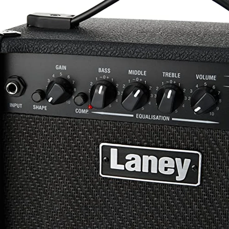 Laney LXB Series LX15B, 15W Bass Guitar Combo Amp mit 2 x 5 inch Woofers, schwarz/red – Bild 2
