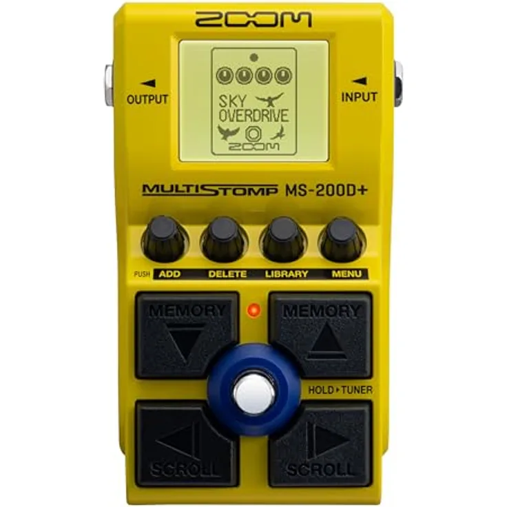 Zoom MS-200D+, Gitarren-Multieffektpedal mit 164 Effekten und App-Erweiterung, robustes Metallgehäuse