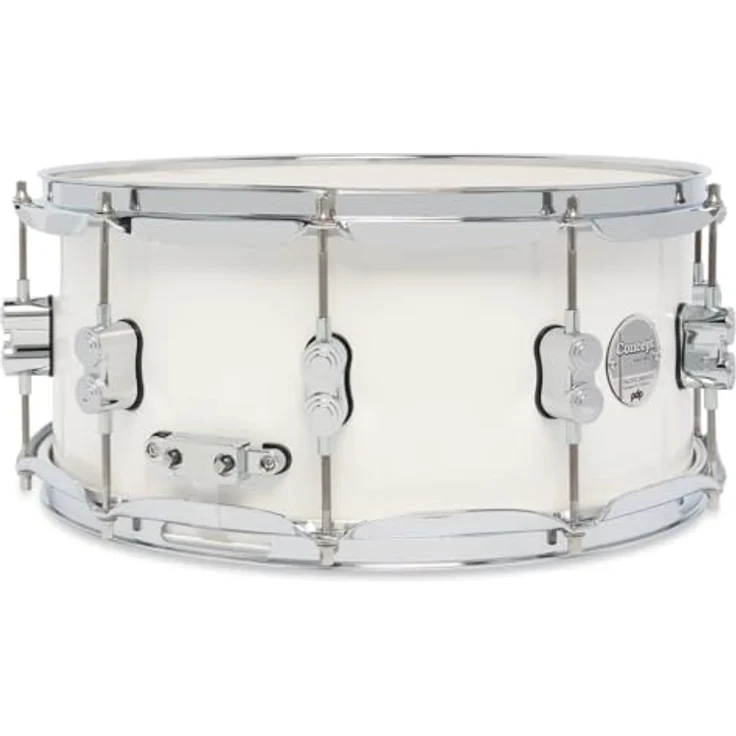 DW PDP 14"x6,5" CM Pearlescent White, Snare Drum aus 10-lagigem Ahorn mit Chrome Hardware und True-Pitch Spannschrauben – Bild 5