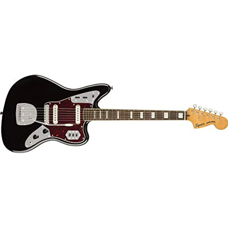 Squier by Fender Classic Vibe 60er Jazzmaster E-Gitarre, Schwarz, mit Alnico-Tonabnehmern und vintage-getöntem Hochglanz-Hals-Finish – Bild 2