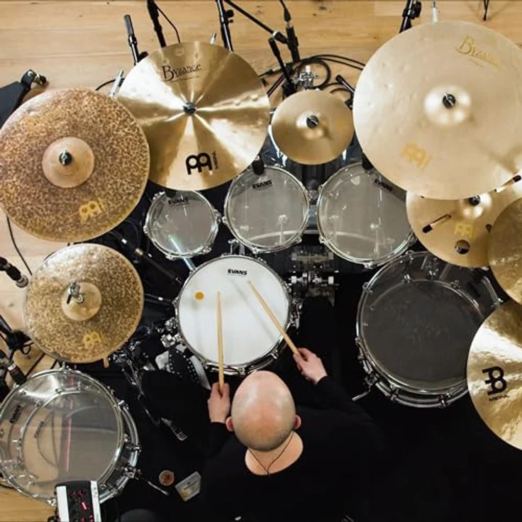 Meinl 15" Byzance Hi-Hat Extra Dry, handgehämmertes B20 Bronze Becken mit trockenem, erdigem Sound – Bild 7