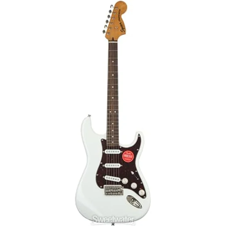 Squier by Fender Classic Vibe '70s Stratocaster E-Gitarre, Olympic White, Ahornhals, Vintage-Stil, Alnico Single-Coil-Tonabnehmer, ideal für Rock, Blues, Jazz & mehr – Bild 4