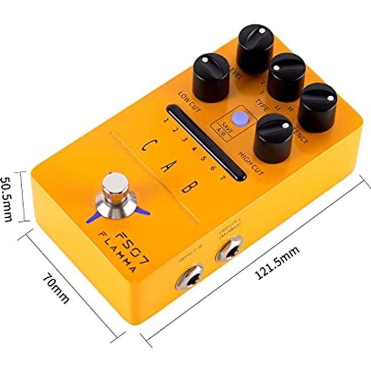 Flamma FS07 Cab IR Loader, Gitarren-Effektgerät mit Stereoausgängen und Latenzregler für zwei individuelle IRs – Bild 8