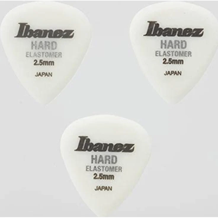 Ibanez Elastomer Picks BELJ1HD25, Teardrop Plektren aus Elastomer, Stärke 2,5mm, 3 Stück Set, made in Japan – Bild 4