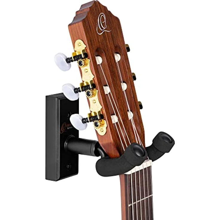 Ortega Guitars OGH-1, Wandaufhängung für Gitarre und Bass, Holz in Schwarz mit Montagematerial – Bild 2