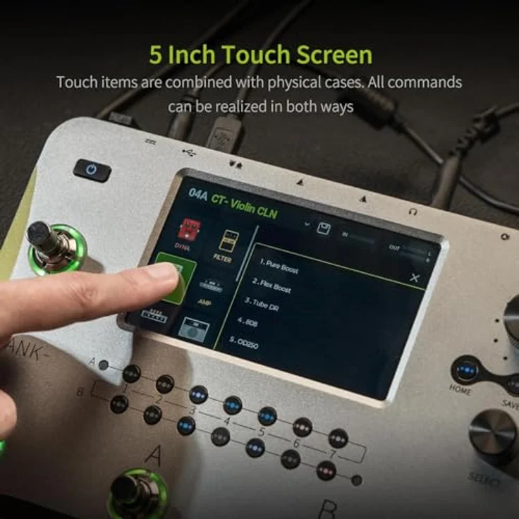 Mooer GE1000, Gitarren-Multieffektprozessor mit 255 User Presets, 5-Zoll-Touchscreen, USB Audio Interface und integrierter Drum Machine – Bild 7