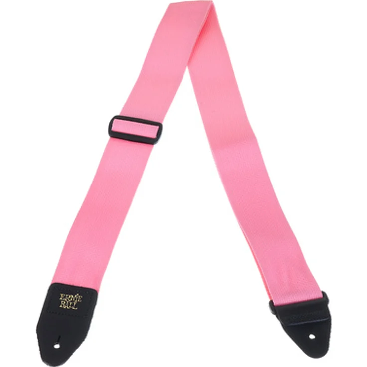 Ernie Ball Polypro Strap Pink Sunrise, Gitarrengurt aus Polypropylen, Länge 104-182 cm, Breite 5 cm, schwarze Lederenden mit goldfarbenem Logo – Bild 1