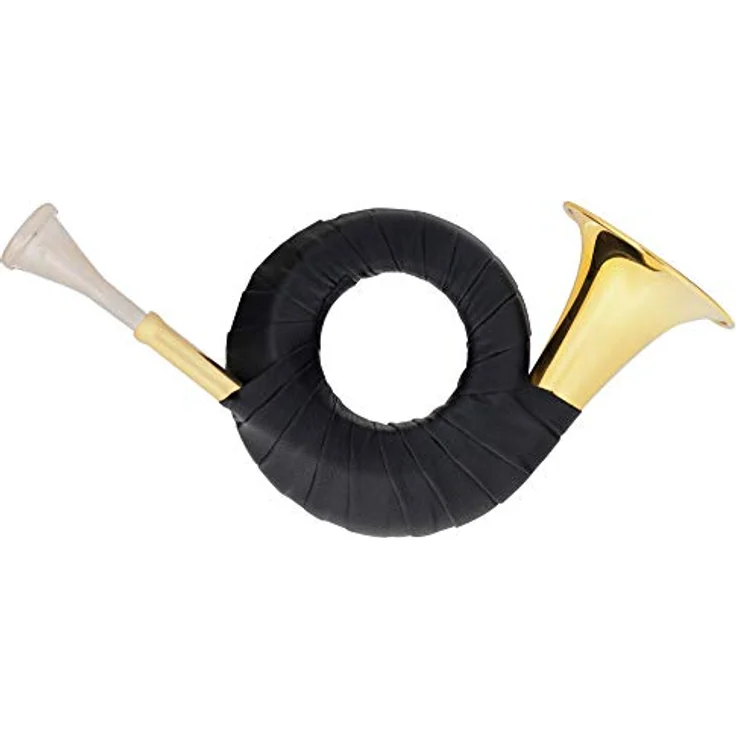 Classic Cantabile Brass Taschenjagdhorn, Bb-Stimmung, Messing mit Klarlack, inklusive Velour-Tasche und Mundstück, 80mm Schallbecher – Bild 4
