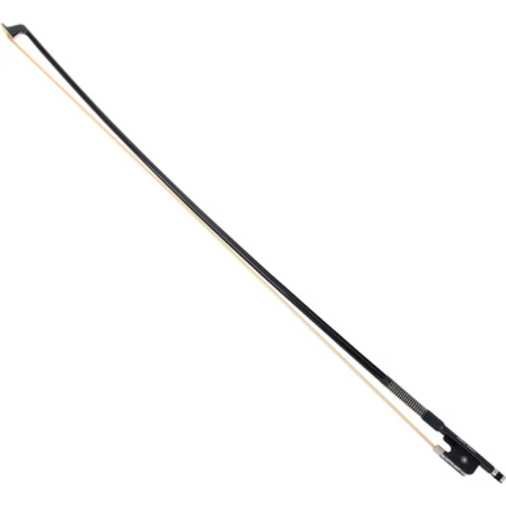 P&H Viola Bow Carbon Fiber, 15"-16", echter Rosshaarbezug, Ebenholzfrosch, schwarz