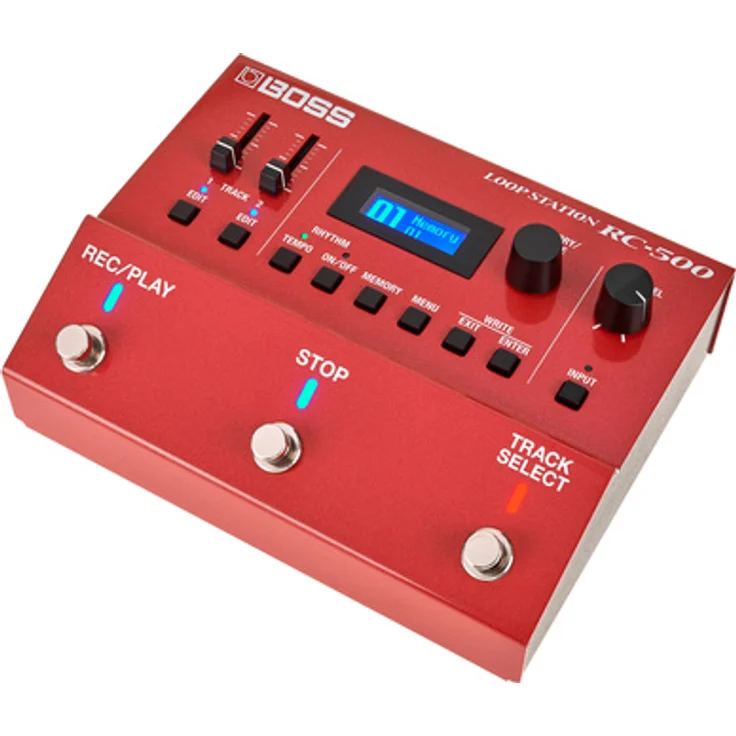 Boss RC-500 Loop Station, 2-Spur Looper mit 13 Stunden Aufnahmezeit, XLR-Mikrofoneingang und 99 Phrasenspeicher
