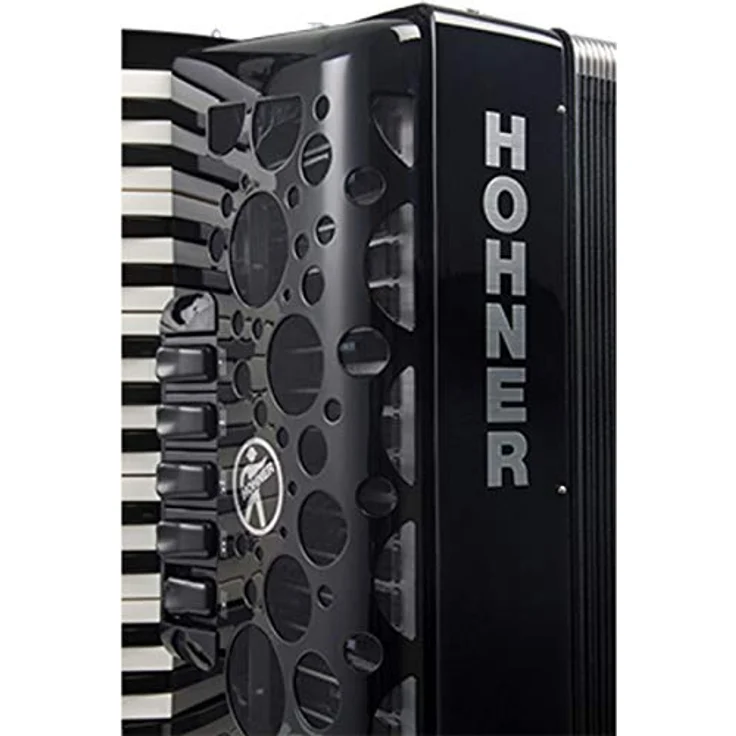 Hohner Amica Forte III 72 BK Silent, Piano-Akkordeon mit 72 Bässen, 34 Tasten, 3 Chören, schwarz – Bild 6