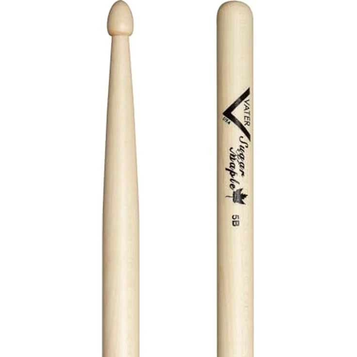 Vater 5B Drum Sticks, Ahornholz mit Holz Kopf, verstärkter Hals für mehr Power, 16", Durchmesser 0.605" – Bild 1