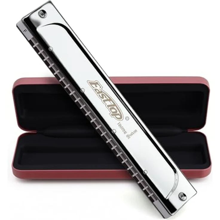 East Top Tremolo Mundharmonika T2406S, 24 Löcher in F, für Profis und Anfänger, inklusive Anleitung und Reinigungstuch, ideales Geschenk – Bild 1