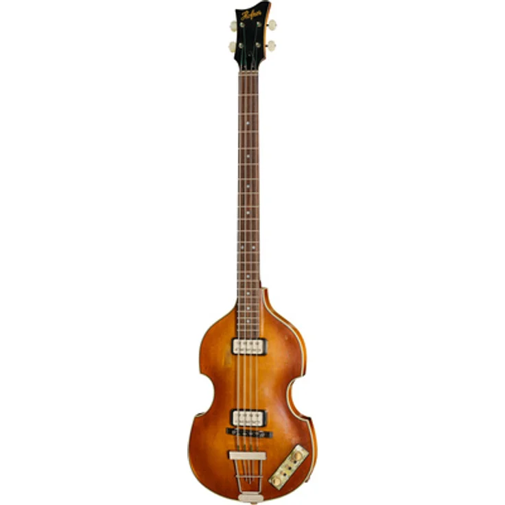 Höfner Violin Bass 500/1 Relic 63, E-Bass mit Fichtendecke, geflammtem Ahornkörper und sunburst Finish, inkl. Koffer und Vintage Gurt