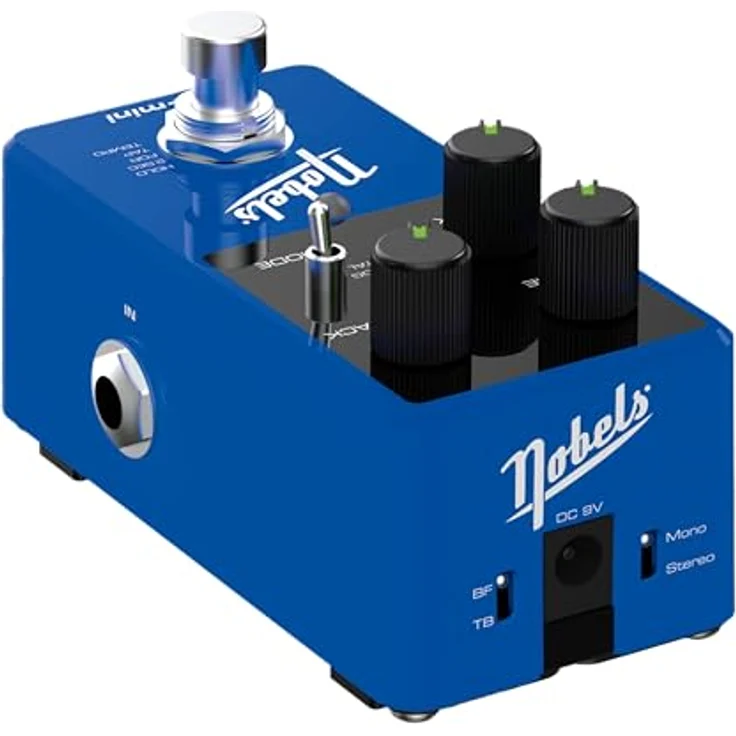 Nobels DEL-mini Delay, Effektpedal für E-Gitarre mit Tape, Analog und Digital Modus, kompakt, Tap Tempo, Mono/Stereo – Bild 3