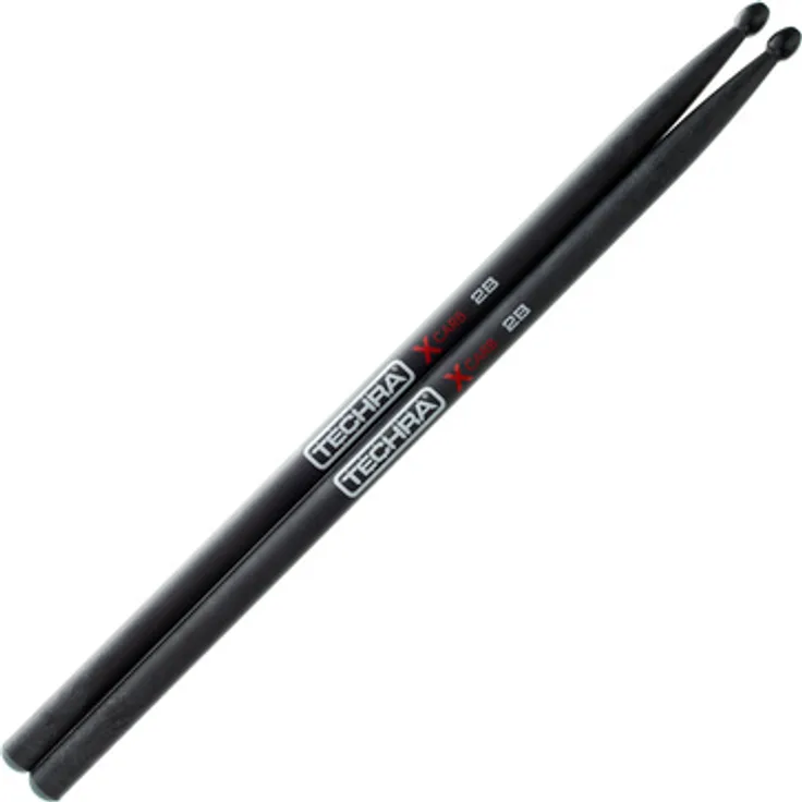 Techra XCarb 2b Carbon Sticks, extrem leichte Drumsticks aus Carbon, 408mm lang, 15,5mm Durchmesser