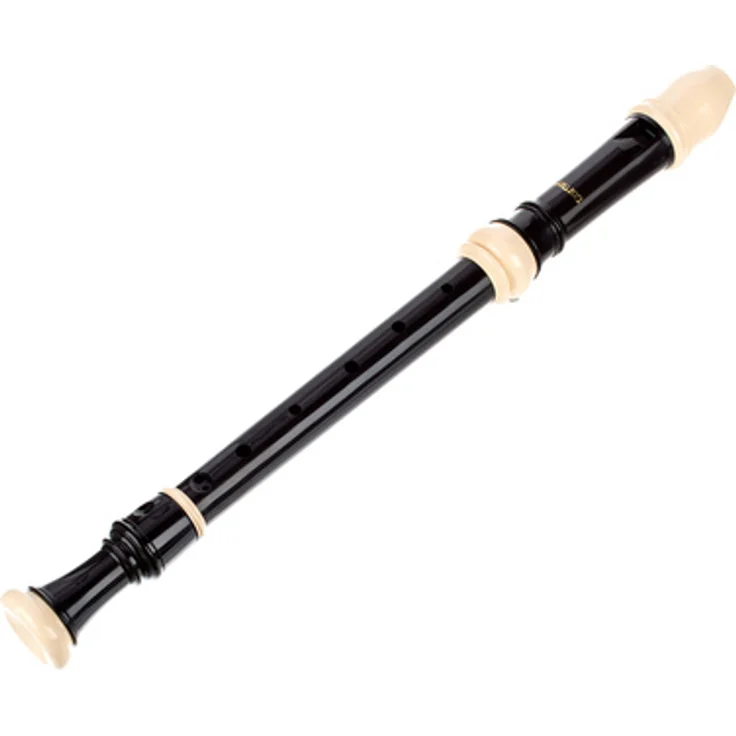 Aulos 509B Symphony Alto Recorder, Altblockflöte mit barocker Griffweise, elfenbeinfarbig mit dunkelbraunem Korpus, 3-teilig, a´= 442Hz, inkl. Tasche und abnehmbarer Daumenstütze