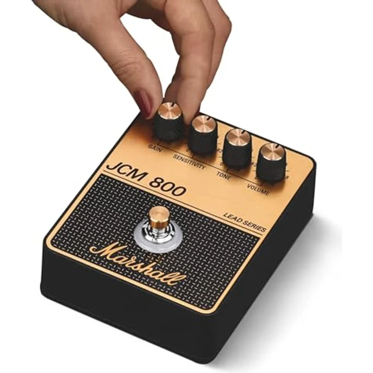 Marshall JCM800 Distortion, Overdrive-Pedal für E-Gitarre mit Gain, Tone, Volume und Sensitivity Reglern, kompakte Bauform – Bild 2