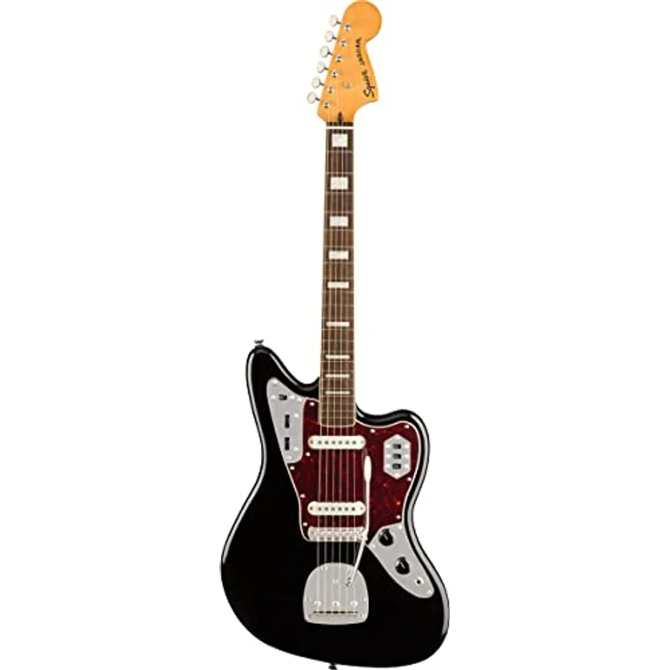 Squier by Fender Classic Vibe 60er Jazzmaster E-Gitarre, Schwarz, mit Alnico-Tonabnehmern und vintage-getöntem Hochglanz-Hals-Finish – Bild 4